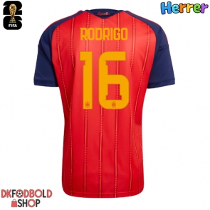 Spanien Rodri Hernandez #16 Hjemmebanetrøje VM 2026 Kort ærmer